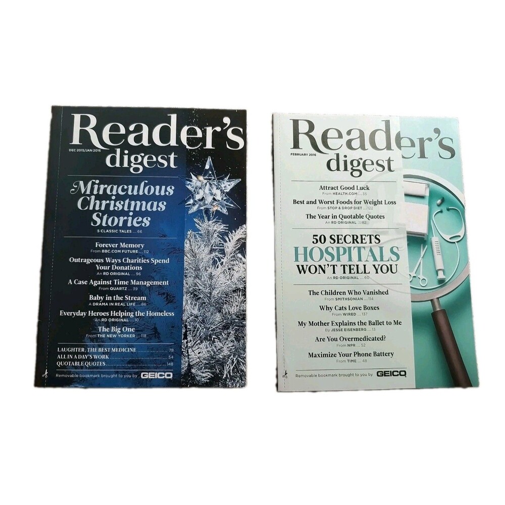 Reader's Digest Magazine Lot of 6 2015,2016,2018 Important Topics of interest - Picture 3 of 5